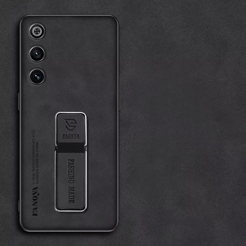 Pouzdro na telefon z ovčí kůže Redmagic 10 Air pro ZTE Red Magic 10 Pro+ Matný silikonový nárazník Stojánek Držák Zadní kryt