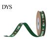 Seasonal Foil Ribbon for Party Decor Christmas Gold Ribbon, Merry Decorative Fabric Glittering Text Holiday Gift Packing, Xmas Decorations Stamping