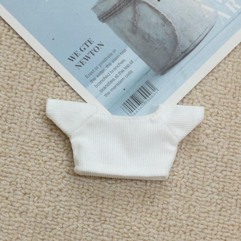 Camiseta Urso Cachorro Mel 10cm Roupa de Vestir Boneca com Arame de Chenille Roupas de Brinquedo Chaveiro.