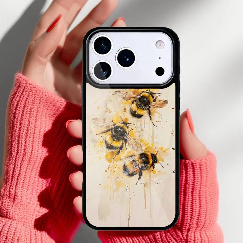 Bee Honey Phone Case for iPhone 17 16 15 14 13 Pro Max Back Cover for 12 11 Pro Coque