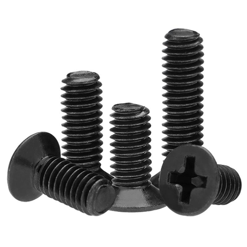 FM Black Countersunk Cross Slot Screws - M2/M2.5/M3/M4