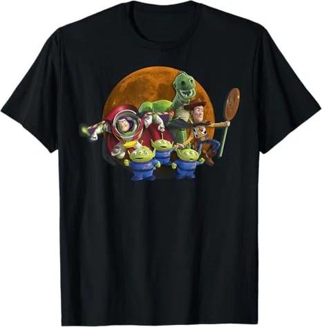 Pixar Toy Story Halloween Moon Group Tshirt Black S