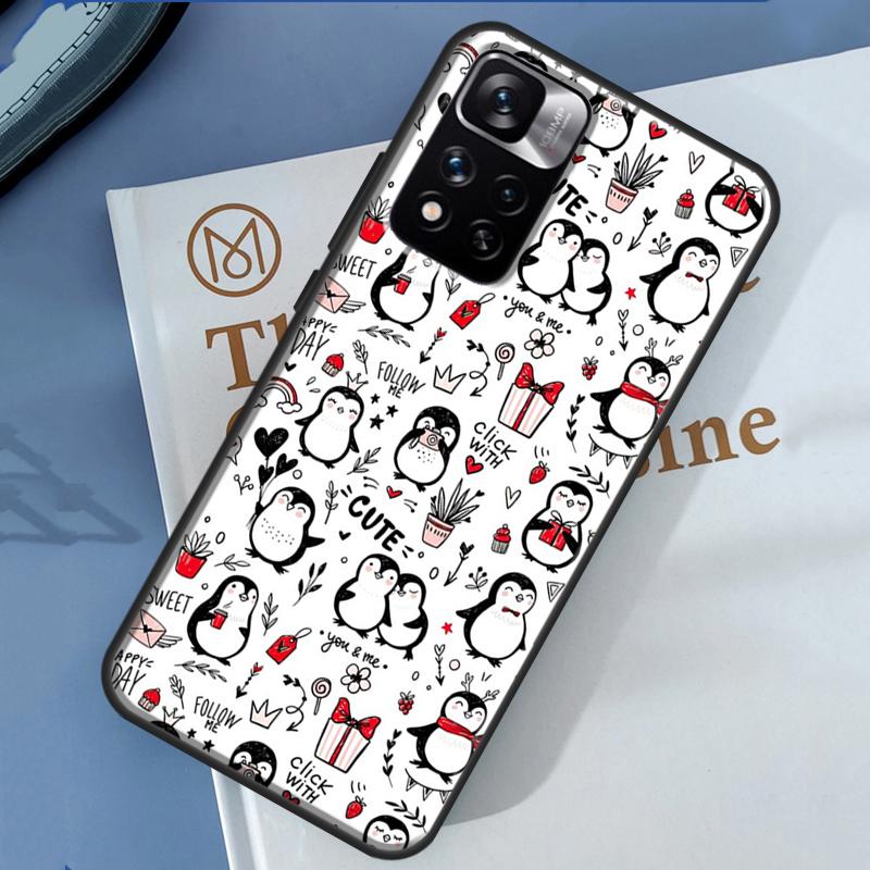 Cartoon Penguin Case For Xiaomi Redmi Note 13 12 11 9 10 14 Pro 9S 10S 11S 12S Redmi 14C 10C 12C 13C Cover
