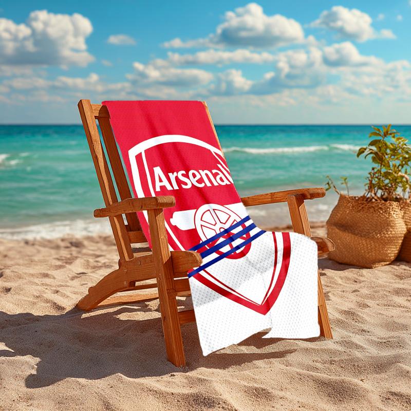 1pc A-Arsenal Beach Towel, Comfortable and Thick, and Swimming/Bath/Picnic/Camping Towel, Suitable for Seaside Beaches