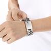 Versatile Fashion Jewelry, European and American Domineering 18mm Double-woven Four-sided Grinding Chain Polished Men's Bracelet 2026