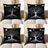 Home Decor Cosmic Tree And Celestial Bodies Pillow Cover Pattern Cushion Cover Suitable For Sofa Bedroom Car Pillow Cover