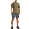Under Armour Elastic Waistband 2-In-1 Mid-Rise Fitted Outdoor Sports Casual Shorts Men Bottoms Grey 1370033-012