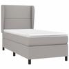 3127853 vidaXL Lit à sommier tapissier avec matelas Gris clair 90x200 cm Tissu