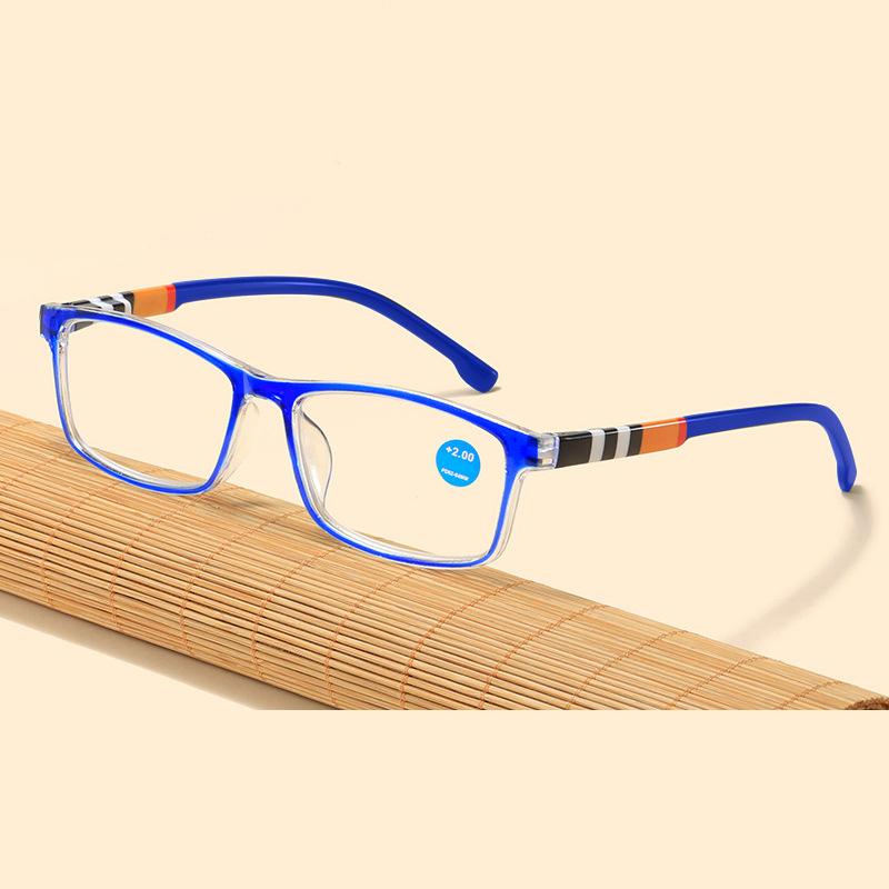 

Men Ultra Light Reading Eyewear Fashion Printed Anti Blue Reading Glasses Women Spring Leg Presbyopic Glasses 1.0 To 4.0 4 синий