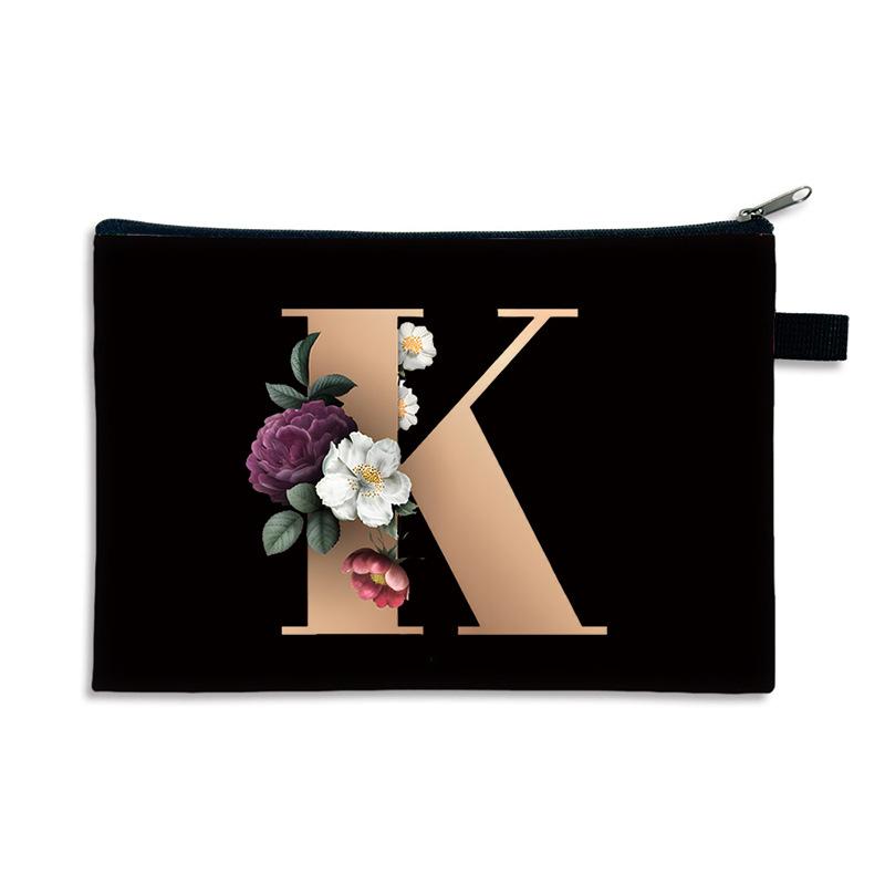 Kreativní potisk písmen malá taštička na drobné polyester zip malá taška multifunkční úložný prostor příruční peněženka