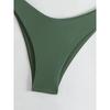 Olive Green Triangle Bikini Set Halter High Cut Cheeky Two Piece Swimsuit