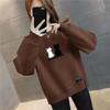 Plus Size Women's Velvet Thick Sweatshirt: Autumn/Winter Loose Fit, Slimming, & Fashionable