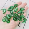 20pcs/lot Green Small Leaf Shape Beads For Jewelry Making Handmade DIY Accessories.