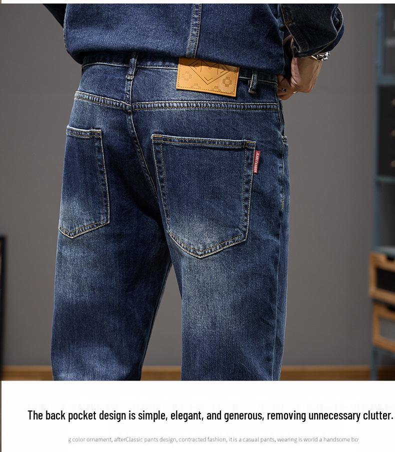 Traje Informal de Mezclilla para Hombre Otoño 2025 - Atractivo y Versátil, Conjunto Azul Completo con Etiqueta