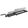 Horizontal Weight Plate Organizer Rack with Wheels Rolling Fitness Disc