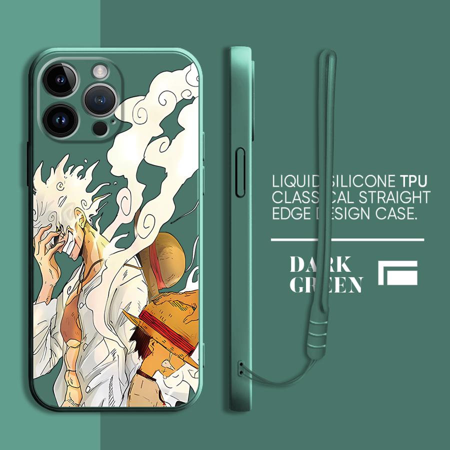 Soft Cover Phone Case for Apple iPhone 14 Pro 13 16 12 7 8 15Plus XS XR 11 15 16Pro Max O-One Piece Luffy 5 Gear