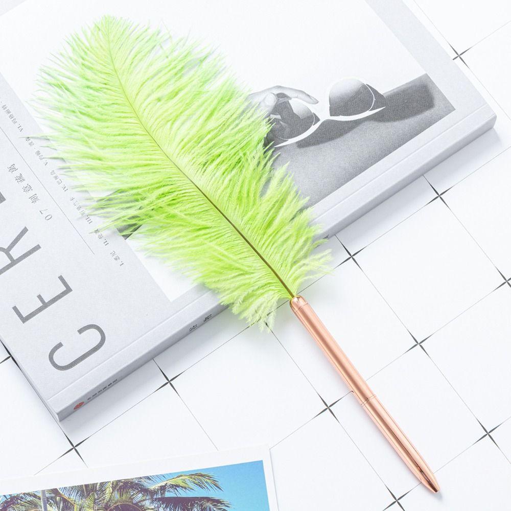 Quick-Drying Signature Pen Writing Smoothly Feather Ballpoint Pen Neutral Gel Pens  Stationery