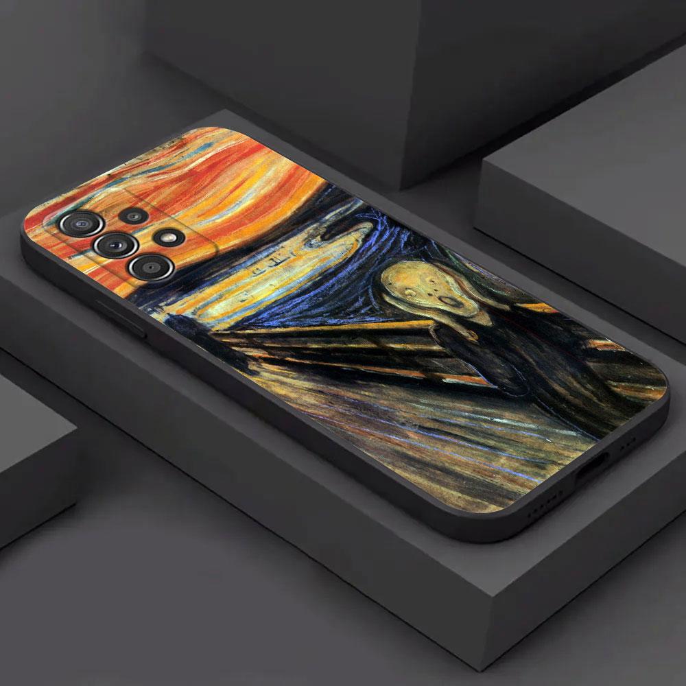 For Samsung Galaxy A56 Case A57 A55 5G A37 A17 A54 A52 A53 A34 A35 A32 A50 A72 A7 Cover Funny Oil Painting Van Gogh Starry Night
