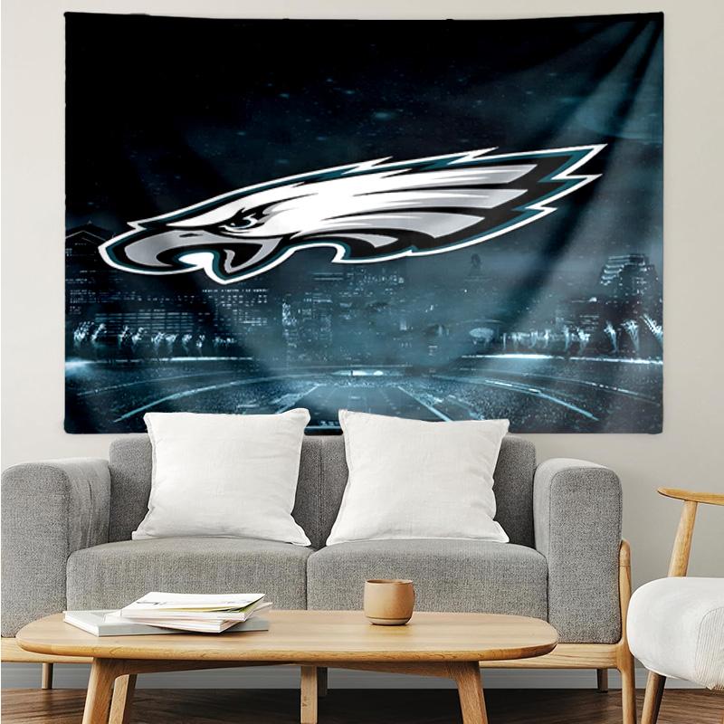 Philadelphia Eagles Night Game Tapestry Hanging for Bedroom,Livingroom, Playroom,Decor Art Room Wall Tapestry Holiday and Birthday Gifts