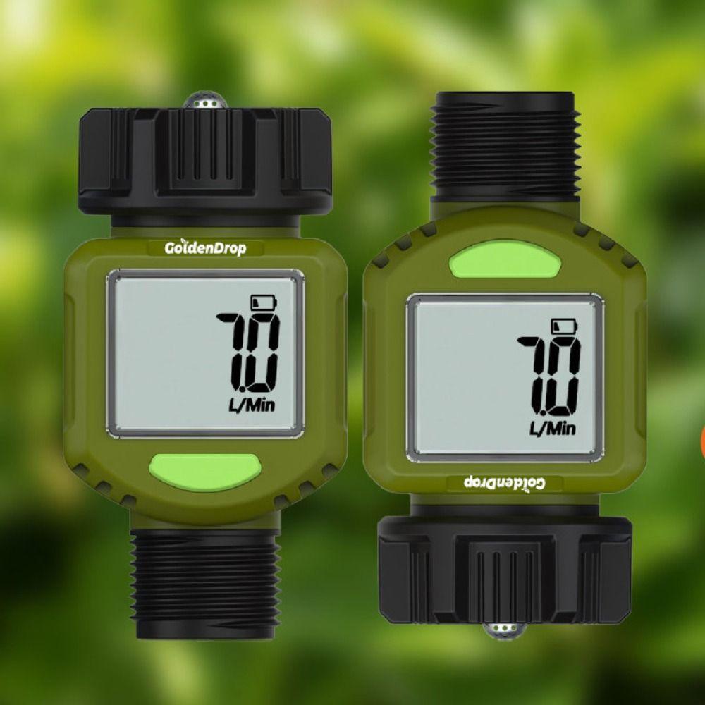 IPX6 Waterproof Digital Water Flow Meter LCD Display Digital Water Meter  Garden Irrigation