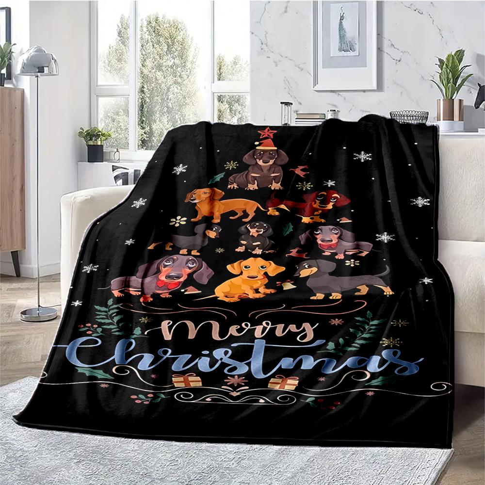 Christmas tree Theme Printed Blanket - Perfect for Couch, Bed, Travel & Outdoor Use | Machine Washable, Cozy & Durable.
