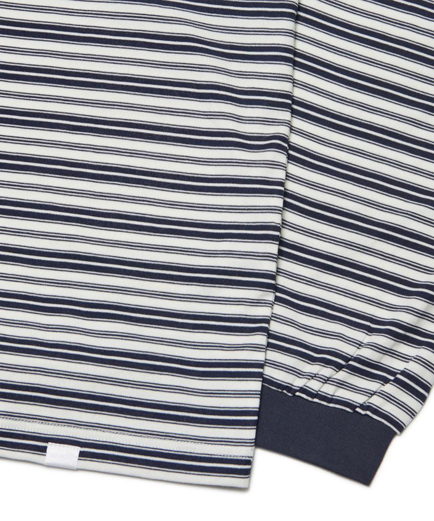 Nomaenyueol Offbeat Stripe Long Sleeve Tee - Black