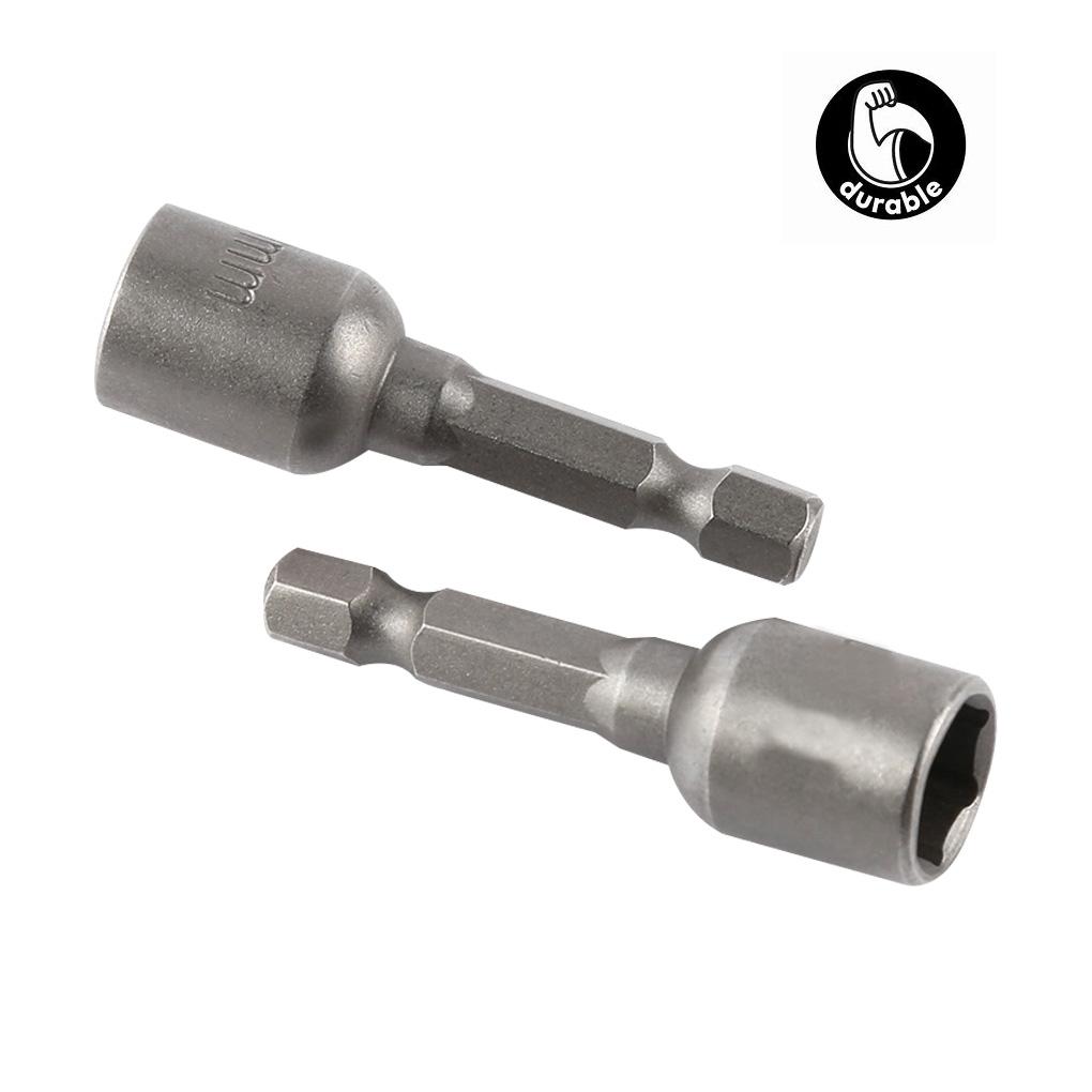 2pcs Nut Driver Bit Hexagon Socket and Shank Quick-release Nut Setter Driver Drill Bit Set