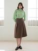 Wednesday Delight Wed_Irregular High-Waist Skirt_Brown