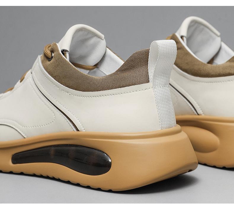 Designer Shoes for Men Genuine Leather Casual Shoes Fashion Flat Skateboard Shoes Youth Fashion Lace-up Sneakers