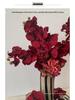 Orquídea Phalaenopsis Roja Flor Artificial Decoración para Sala de Estar o Mesa de Comedor