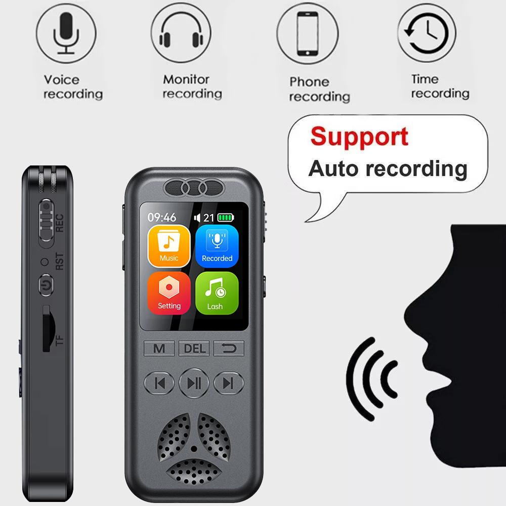 16GB Digital Voice Recorder Voice Activated Audio Recording Noise Reduction with Playback MP3 Music Player 70hrs Recording Files
