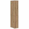 Narrow Bathroom Cabinet with Casters Artisan Oak Finish Particleboard