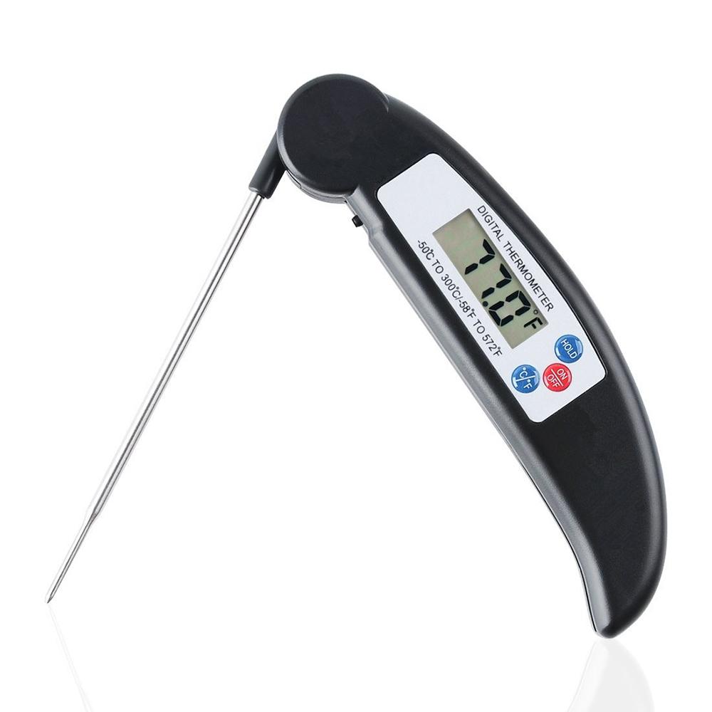Digital Food Thermometer Foldable Probe Meat Steak BBQ Temperature Gauge Water Oil Thermometer Kitchen Cooking Tools