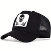 Unisex Skull Finger 666 Embroidery Baseball Net Caps Spring And Summer Outdoor Adjustable Casual Hats Sunscreen Hat