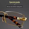 Zhuyeqing Frameless Crystal High-Definition Reading Glasses - Men's & Women's Anti-Blue Light, Anti-Fatigue Eye Protection for Hyperopia