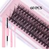 Diy Segmented False Eyelashes 3 Rows 12-16M With Glue Tweezers Set Combination Eyelashes