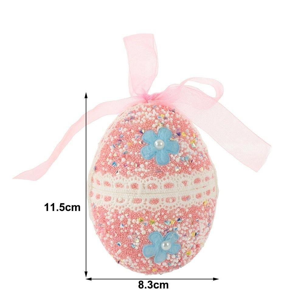 1 Stück Bunte Ostereier Bastelset Mini-Hase Eier Hängende Dekoration Schaumstoff Mehrfarbig Eier Dekoration für Kinder Geschenk