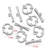 4sets Gold color Stainless Steel OT Toggle Clasps Clasps Love Heart Necklace Bracelet Buckle Connectors for Jewelry Making DIY