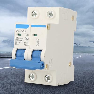 2 P Mini Circuit Breaker DZ47‑63 2 P Mini Circuit Breaker Cutout  Breaker 400VAC Mini Circuit Breaker Miniature Breaker