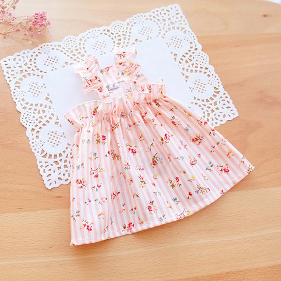 Puppy Clothes Outing Sun Protection Fashion Pet Floral Suspender Skirt for Female Dogs