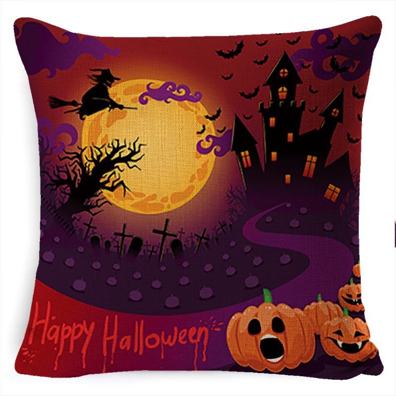 Pillow Case Holiday Party Halloween Horror Bat Office Pillow Case Car Waist Support Cushion Lumbar Pillow