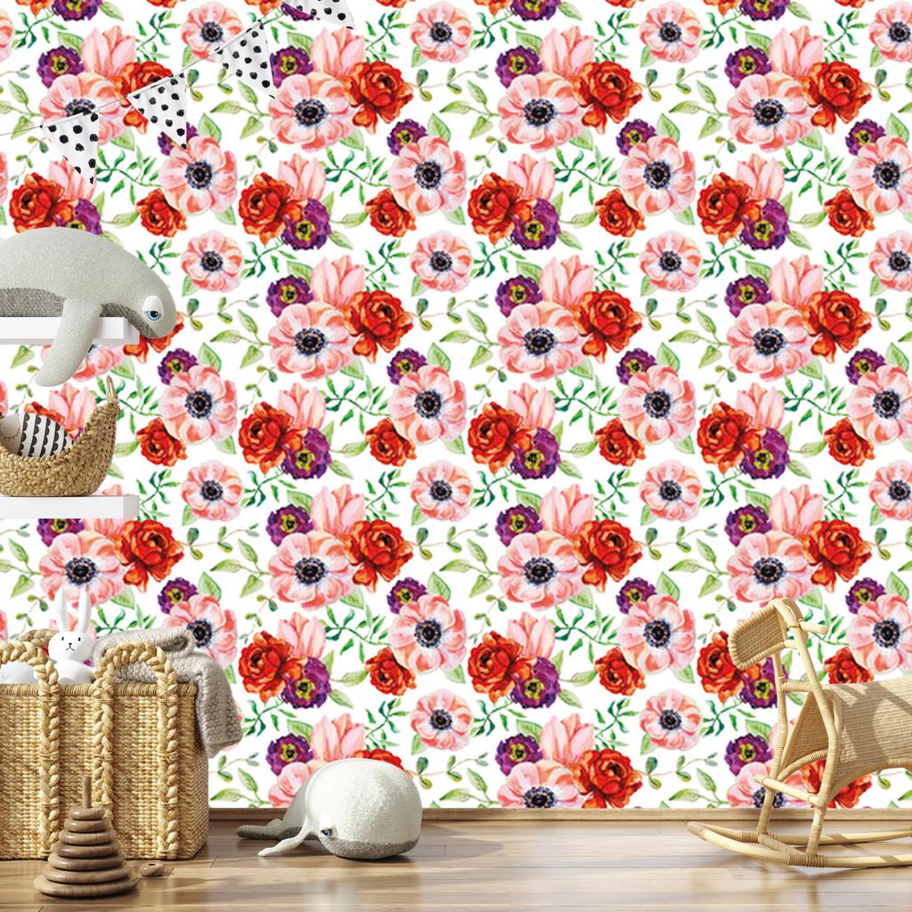 Colorful Buttercups Wallpaper for Living Room and Bedroom 50x1000
