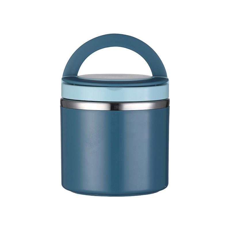 Leakproof Sealed Bucket Student Lunch Box Multi-layer Round Bento Box Portable Thermos Stainless Steel Insulated Lunch Boxes New