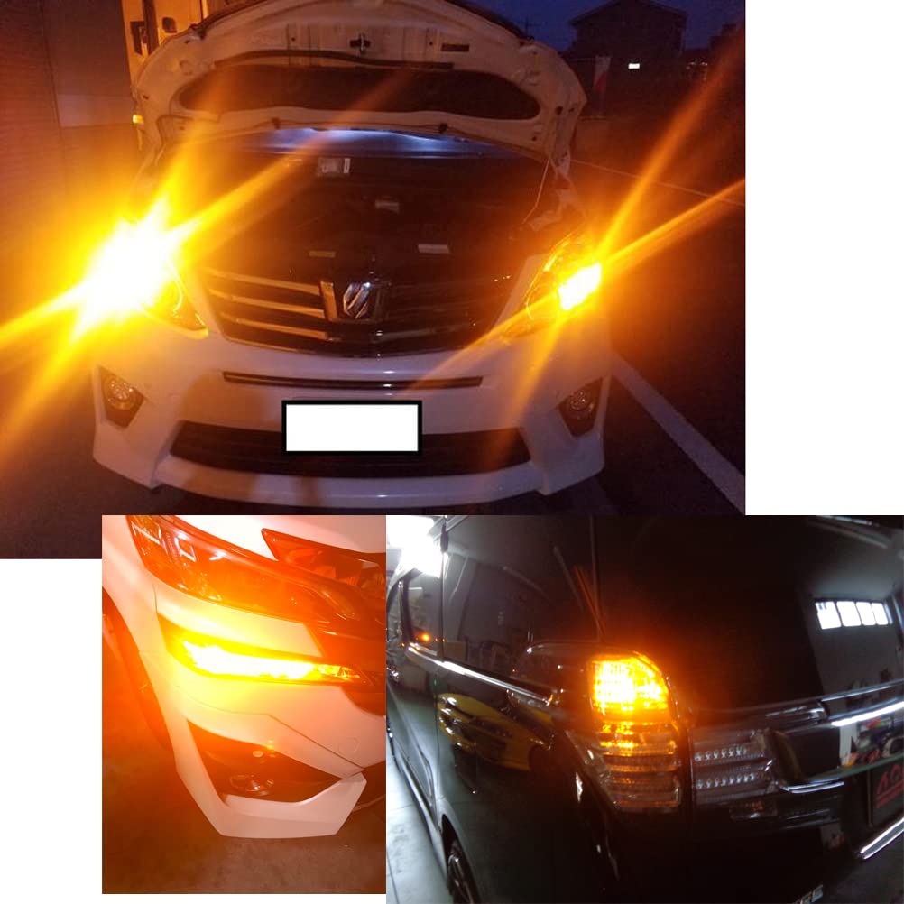 Compatible with Toyota LED turn signal bulbs with prevention pinch CSP compatible with Toyota exterior LED turn car warranty set of 2 Alphard/Vellfire