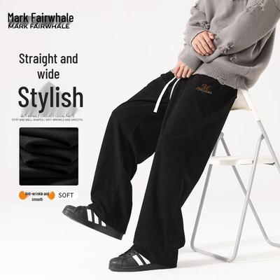 Mark Fairwhale Men's Warm Corduroy Straight-Leg Casual Pants