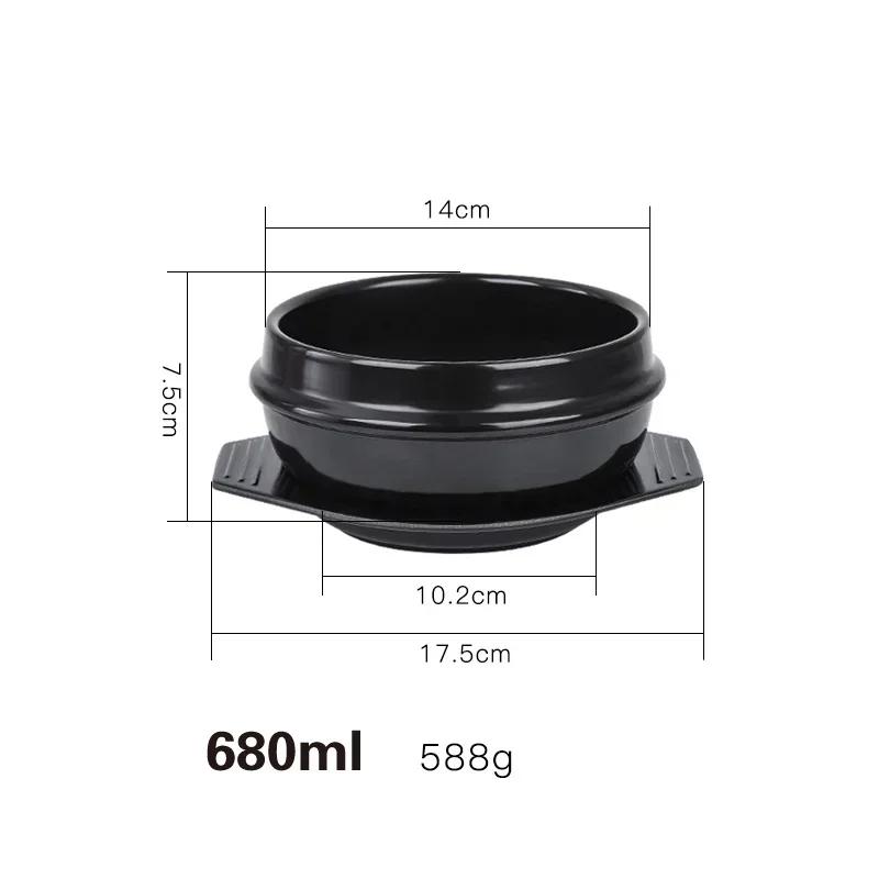 Rice Pot Korean Mixed Stone Pot Stone Cuisine Casserole High Temperature Potted Rice Pots Cooking Soup Tableware