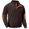 American Style Loose Sweatshirts Spring Autumn Men's Vintage Corduroy Stand-Up Collar Contrast Patchwork Casual Long-Sleeved Sweatshirt