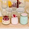 100/150/200ML Pudding Glass Bottle with PE Lids Clear Jars for Yogurt Jam Honey Home Kitchen Baking Accessories Creative Gifts