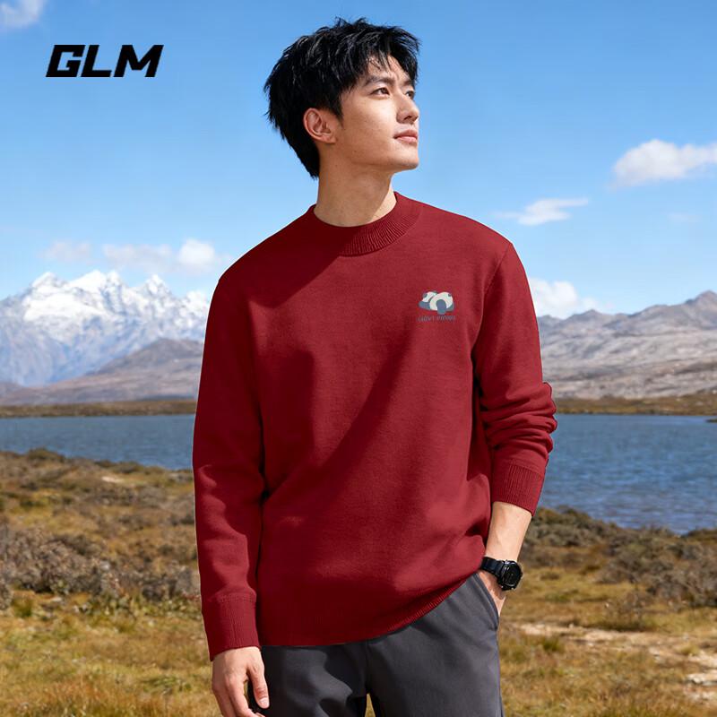 GLM Men's Fleece-Lined Mock Neck Pullover Sweater