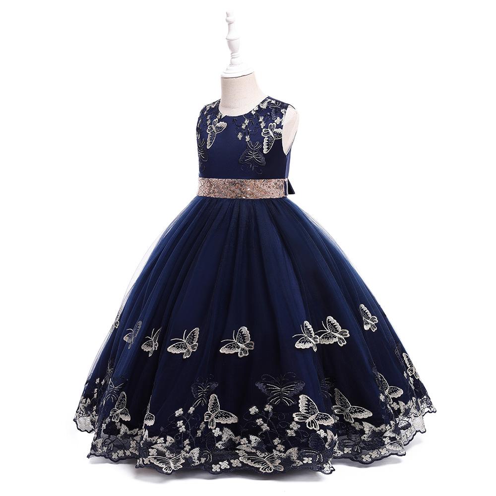 Dziewczęca sukienka formalna w stylu europejskim i amerykańskim, sukienka księżniczki na występy, długa suknia wieczorowa, na urodziny i wybieg.